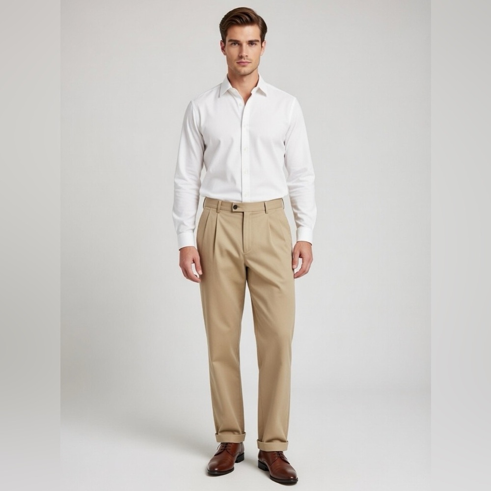 Tasso Elba Men's Tan Dress Pants Wool/Cashmere 
A1